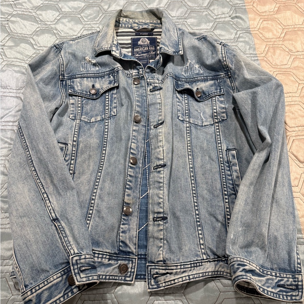 American Rag Vintage Men's Elegant Denim Jean Jacket Size xl